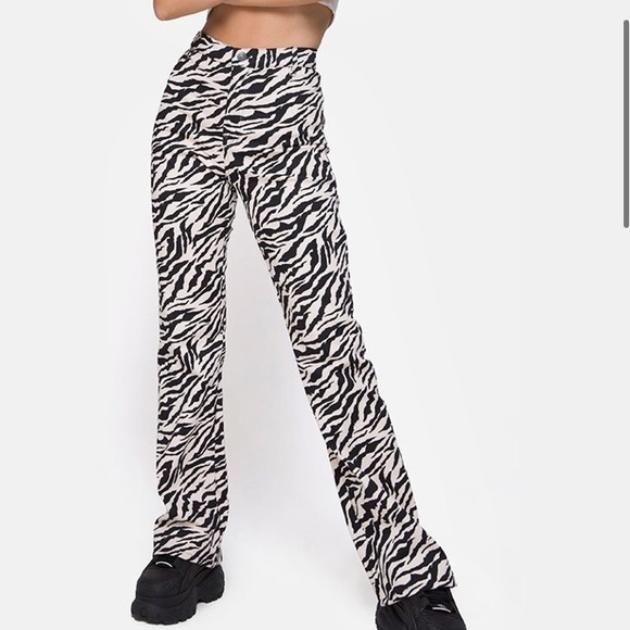 Motel Rocks Zebra Print Flare Pants - Picture 3 of 9